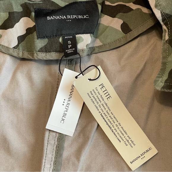 Banana Republic Camo Utility Jacket Petite Size Small - Picture 11 of 16